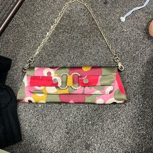 Guess Multicolor Floral Clutch with Chain